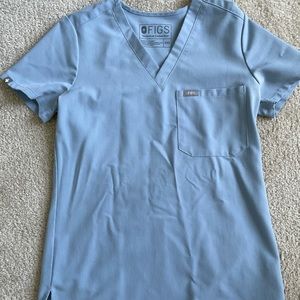 Dusty blue Figs XXS one pocket top